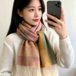 에르메스 말 자카드 양면 캐시미어 머플러