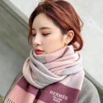 에르메스 말 자카드 양면 캐시미어 머플러