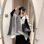 루이비통 양면 울 캐시미어 니트 케이프