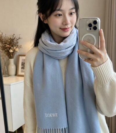 로에베 애너그램 양면 울 캐시미어 머플러