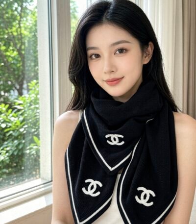 샤넬 캐시미어 블렌드 삼각 스카프