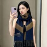 에르메스 자카드 양모 램스울 머플러