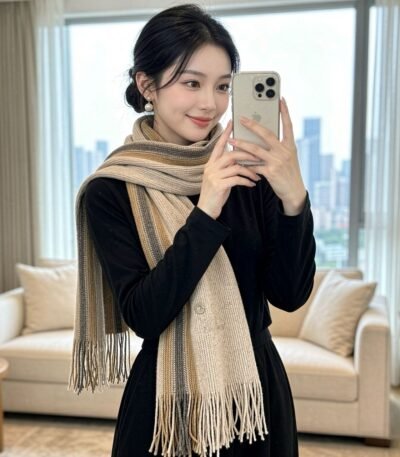 로로피아나 캐시미어 니트 머플러
