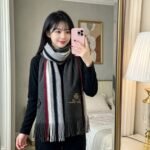 Loro Piana 노유편아 캐시미어 니트 머플러