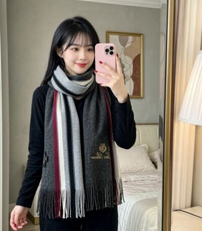 Loro Piana 노유편아 캐시미어 니트 머플러